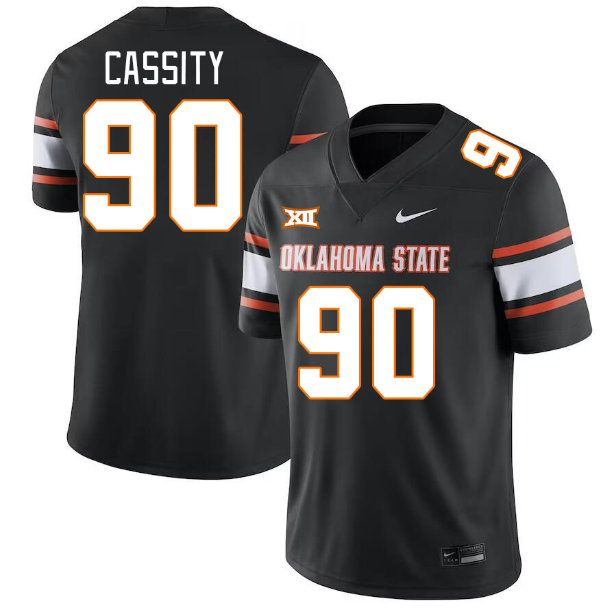 Oklahoma State Cowboys #90 Braden Cassity College Football Jerseys Stitched Sale-Black